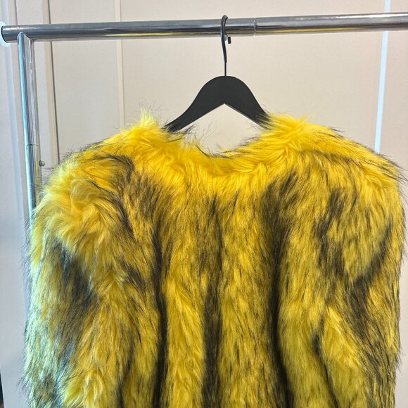 Zhivago Yellow Faux Fur Coat (Seen on Drew Sidora) - Picture 9 of 10